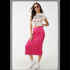 Forever 21 Satin Berry Skirt